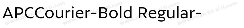 APCCourier-Bold Regular字体转换